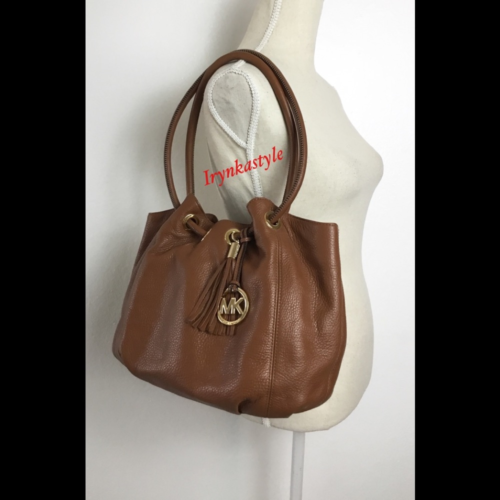 Michael Kors Leather Ring Tote Shoulder Bag